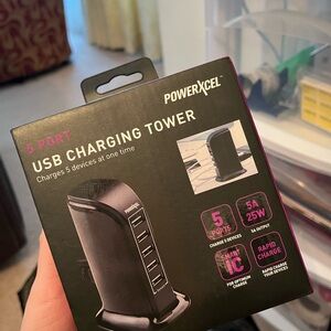 Black USB Charging Tower